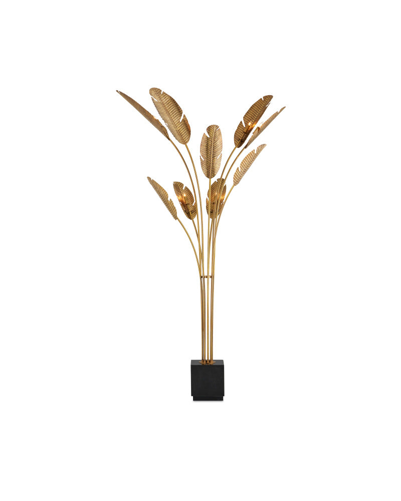Tropical Grande Brass Floor Lamp