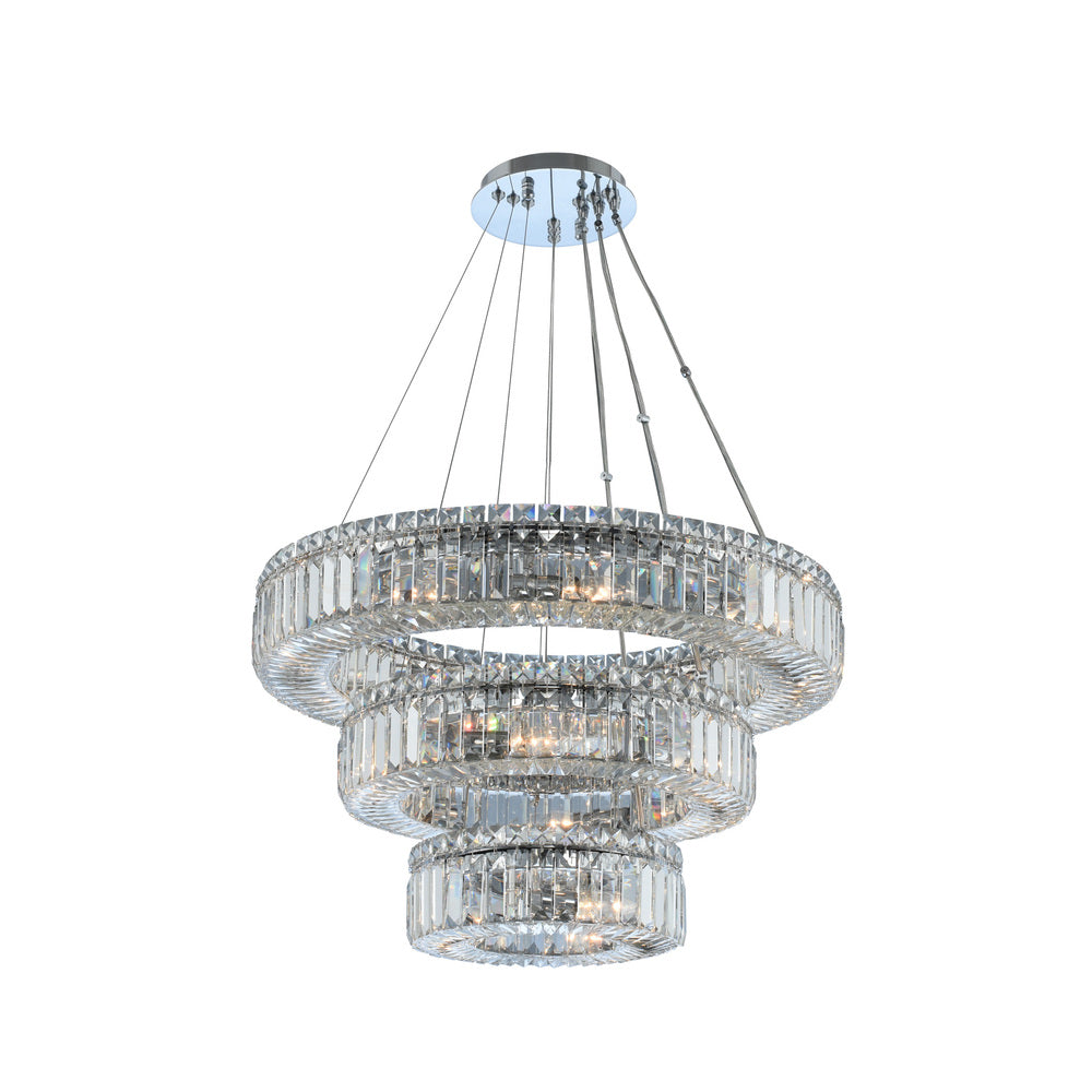 Quantum Rondelle 18 LT 3Tier Round Pendant