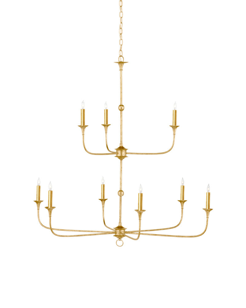 Nottaway Two-Tier Gold Chandelier