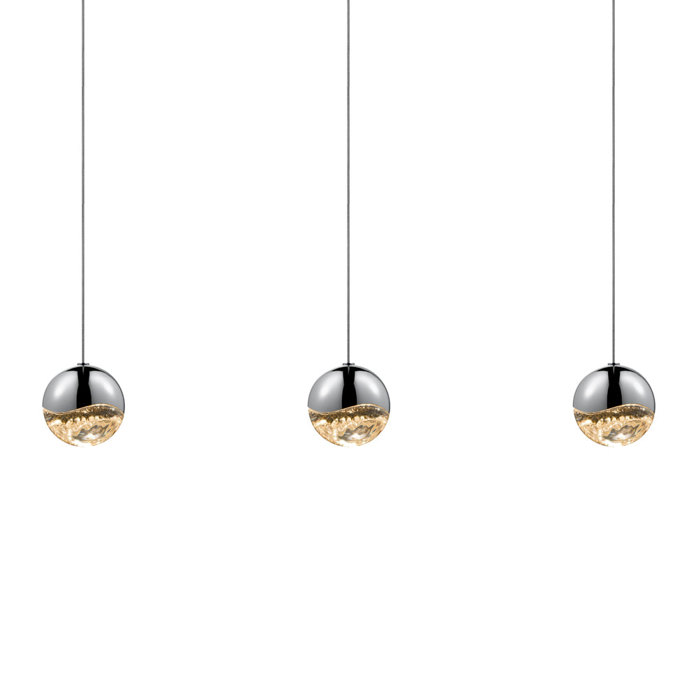 3-Light Rectangle Medium LED Pendant