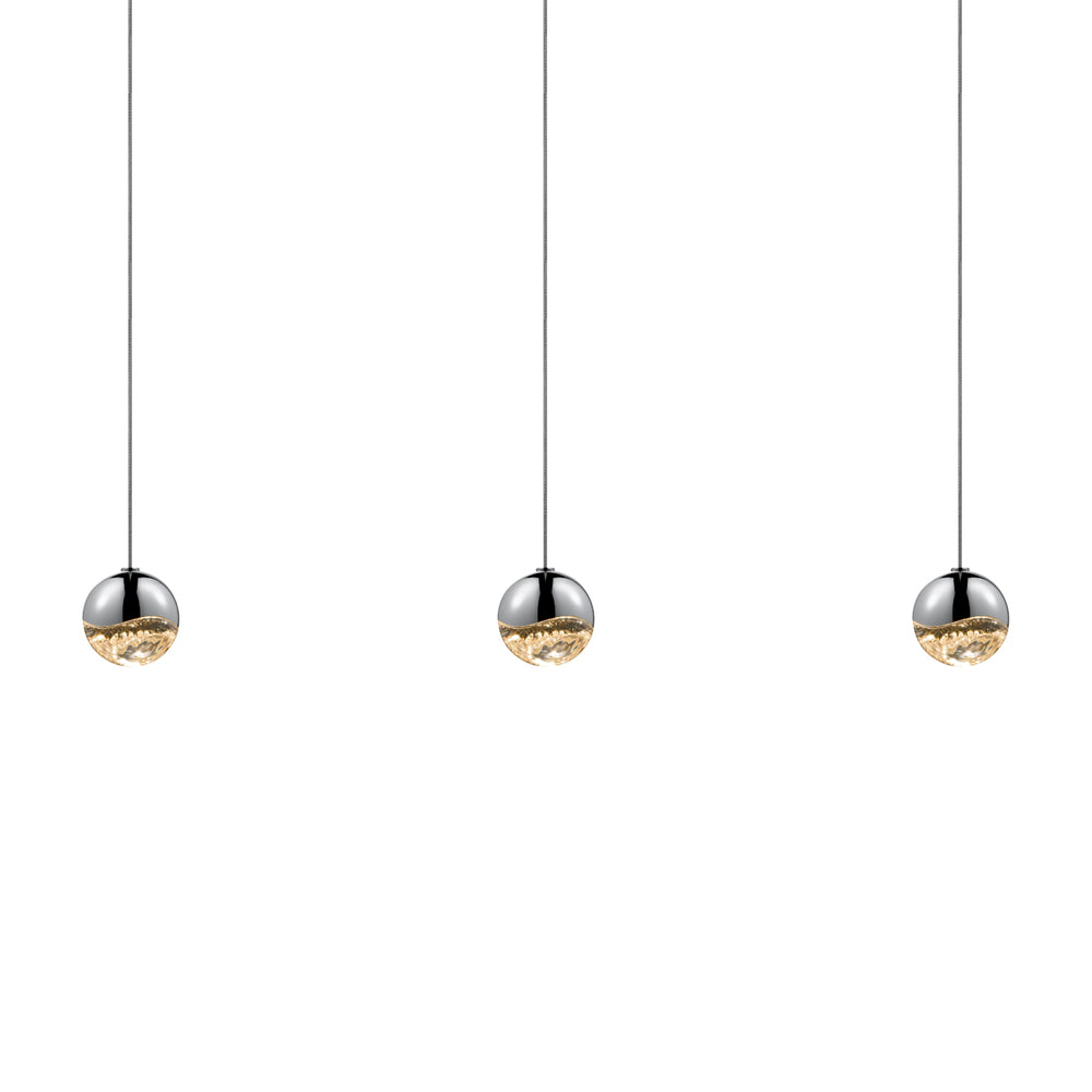 3-Light Rectangle Small LED Pendant