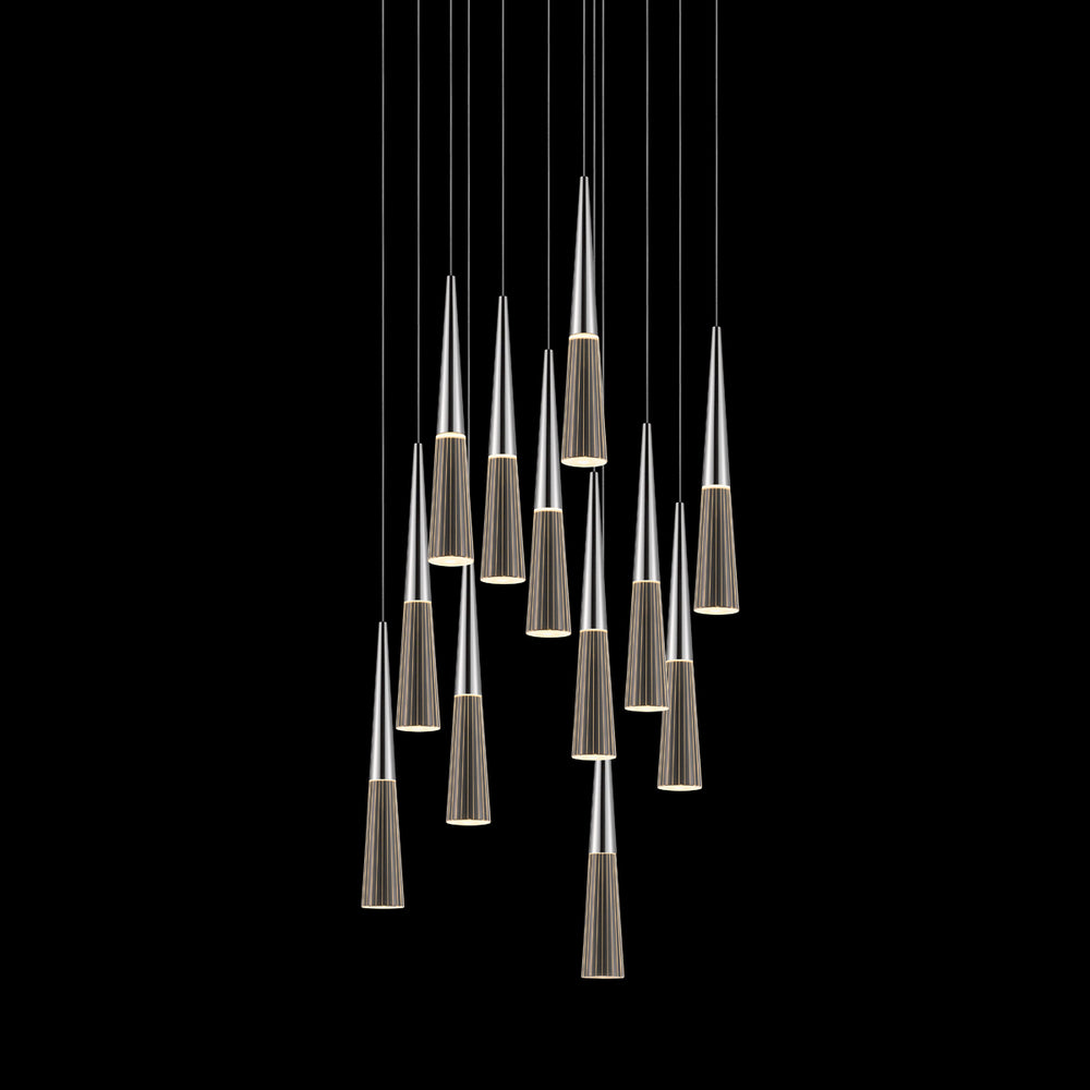 12-Light Round LED Pendant