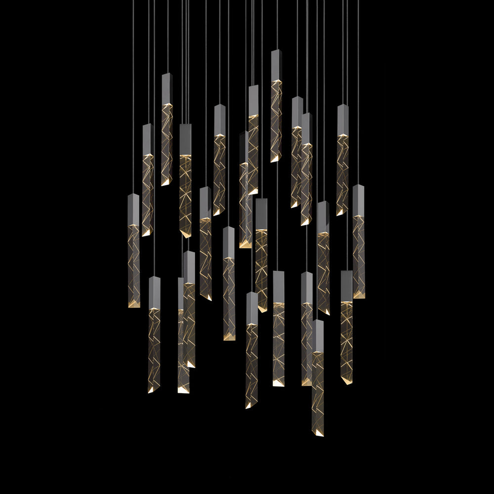 24-Light Round LED Pendant