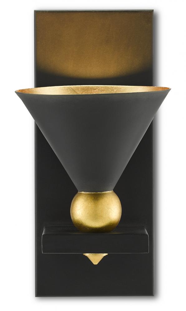 Moderne Black Wall Sconce