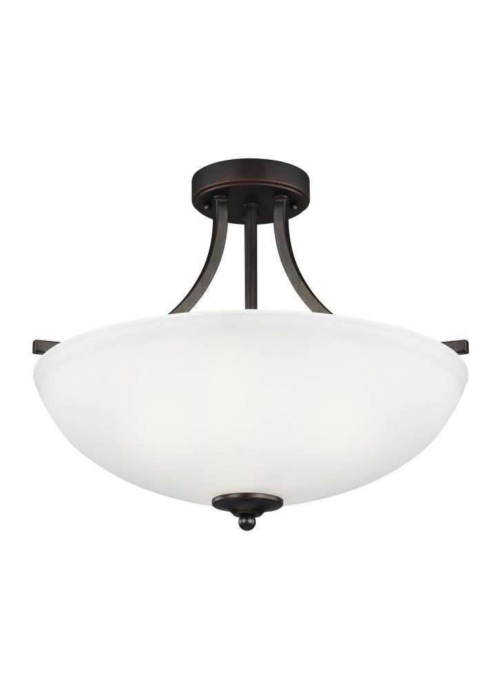 Geary Medium Three Light Semi-Flush Convertible Pendant