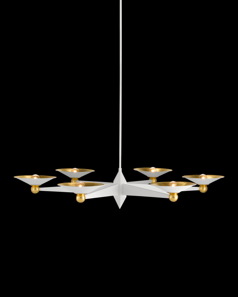 Moderne White Chandelier