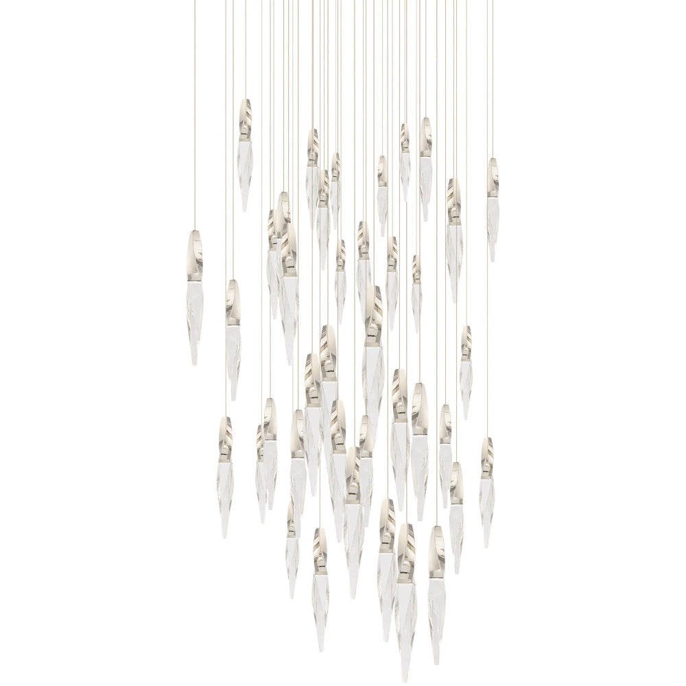 Kindjal 41 Light 120-277V Multi-Light Pendant (Square Canopy) in Polished Nickel
