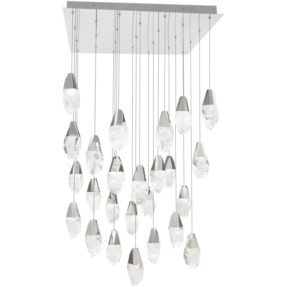 Martini 25 Light 120-277V Multi-Light Pendant (Square Canopy) in Polished Nickel