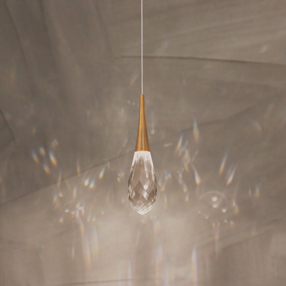 Hibiscus 1 Light LED 3000K/3500K/4000K 120V-277V Mini Pendant in Polished Nickel