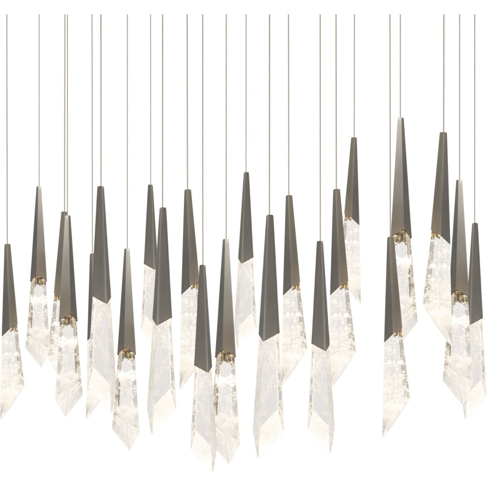 Solitude 23 Light 120-277V Multi-Light Pendant (Linear Canopy) in Antique Nickel