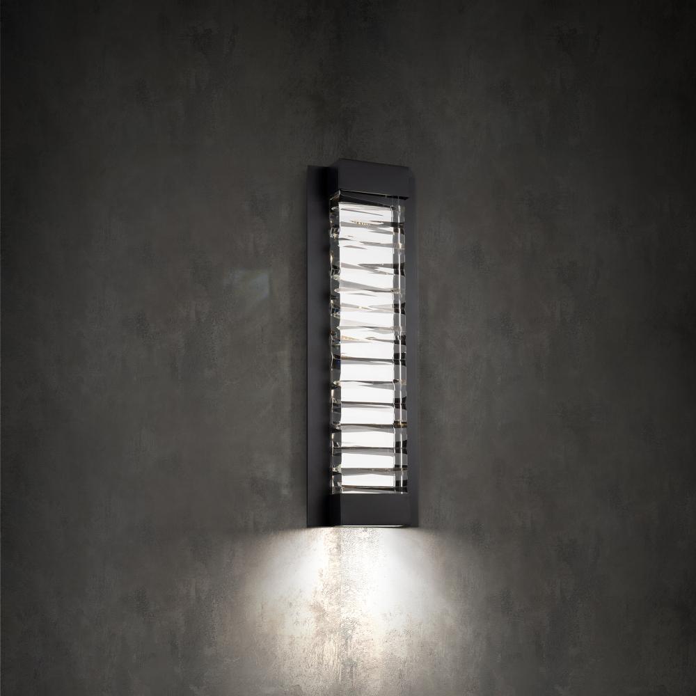 Echelon 18in LED 3000K/3500K/4000K 120V-277V Wall Sconce in Polished Nickel with Clear Optic Crystal