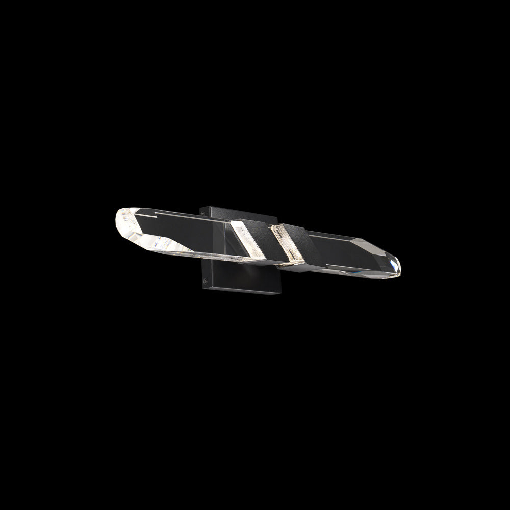 Traverse 24IN LED 3000K/3500K/4000K/5000K Bath Vanity & Wall Light in Black with Optic Crystal
