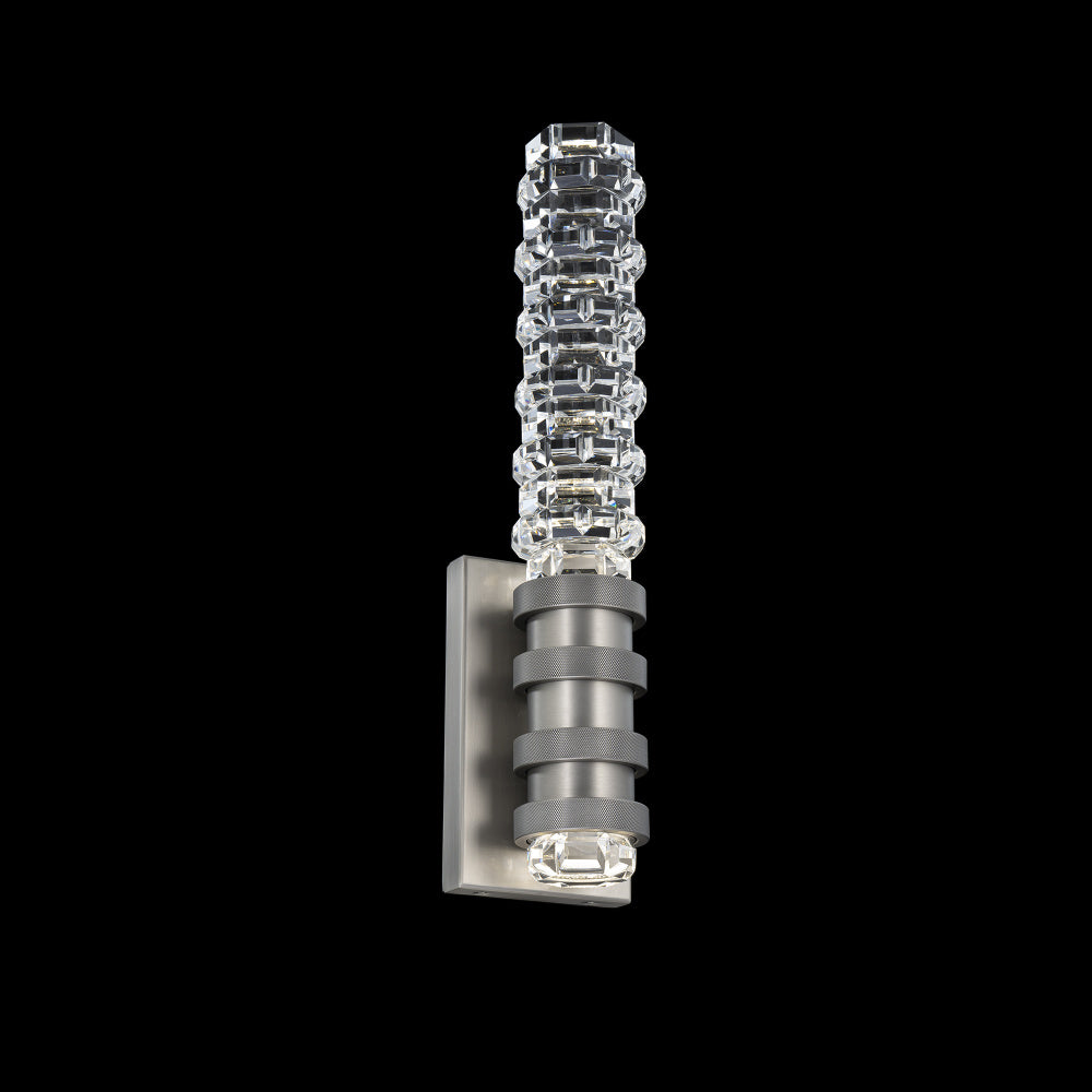 Kemberly 18IN LED 3000K/3500K/4000K/5000K Wall Sconce in Brushed Nickel with Optic Crystal