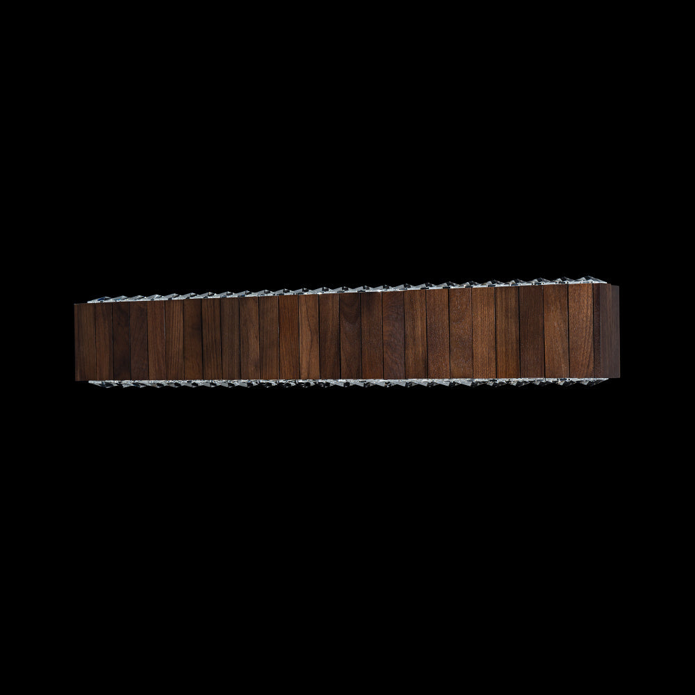 Andean 36IN LED 3000K/3500K/4000K/5000K Bath Vanity & Wall Light in Smokey Walnut with Optic Crystal