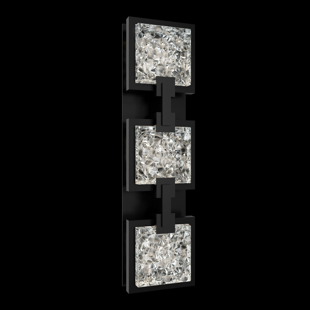 Pop Star 19IN LED 3000K/3500K/4000K/5000K Outdoor Wall Light in Black with Optic Glass
