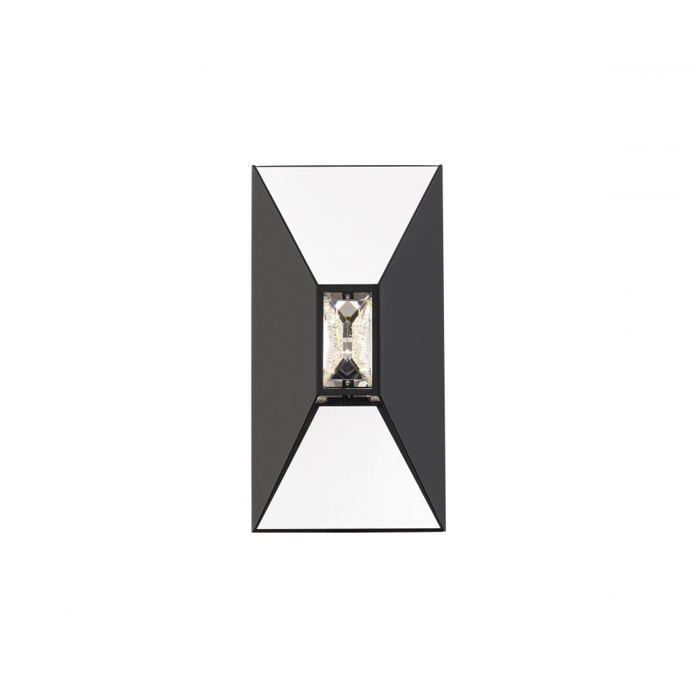 Vida 12in LED 3000K/3500K/4000K 120V-277V Outdoor Wall Sconce in Black