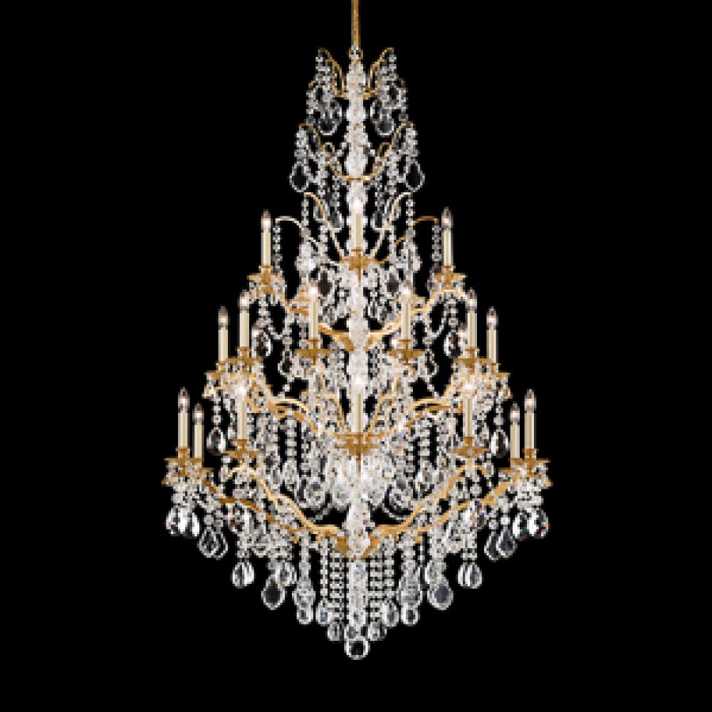 Bordeaux 25 Light 110V Chandelier in Heirloom Bronze with Clear Legacy Crystal