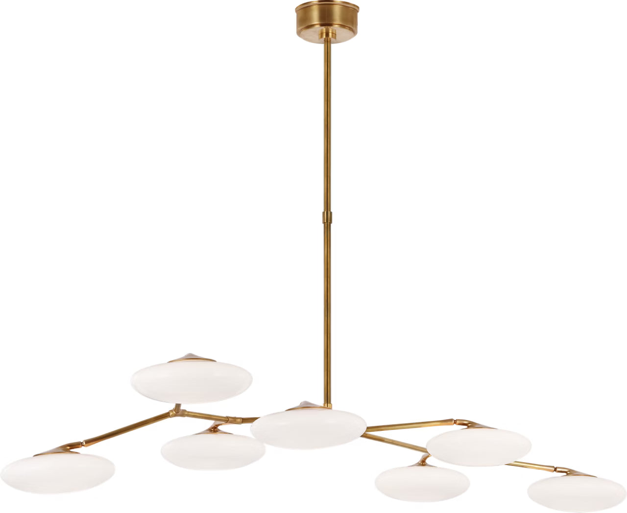 Brindille XL Articulating Linear Chandelier CUSTOM HEIGHT 30.25" CD 5015SB-WG