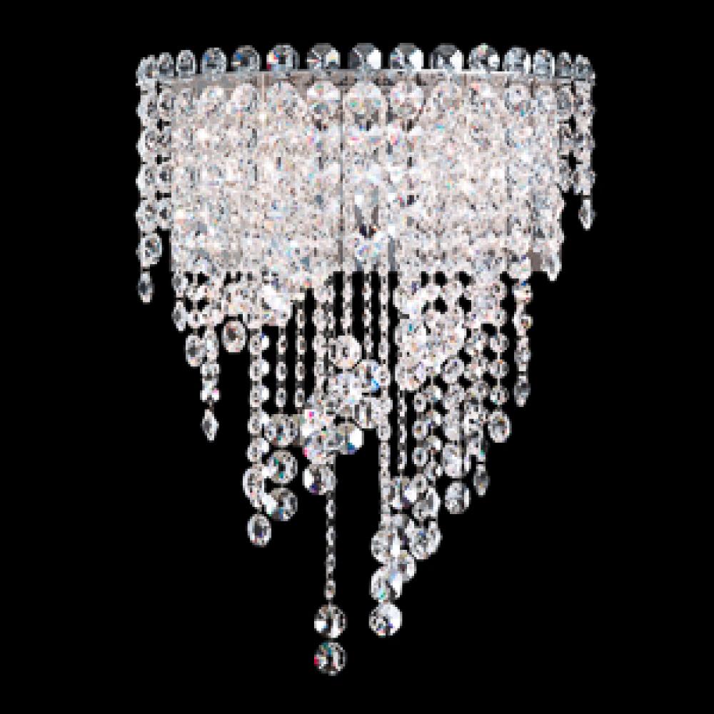 Chantant 4 Light 110V Wall Sconce in Stainless Steel with Clear Heritage Crystal