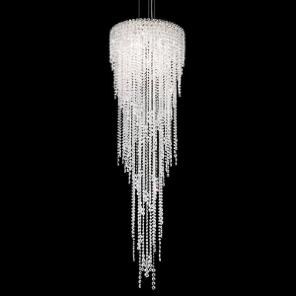 Chantant 5 Light 110V Pendant in Stainless Steel with Clear Heritage Crystal
