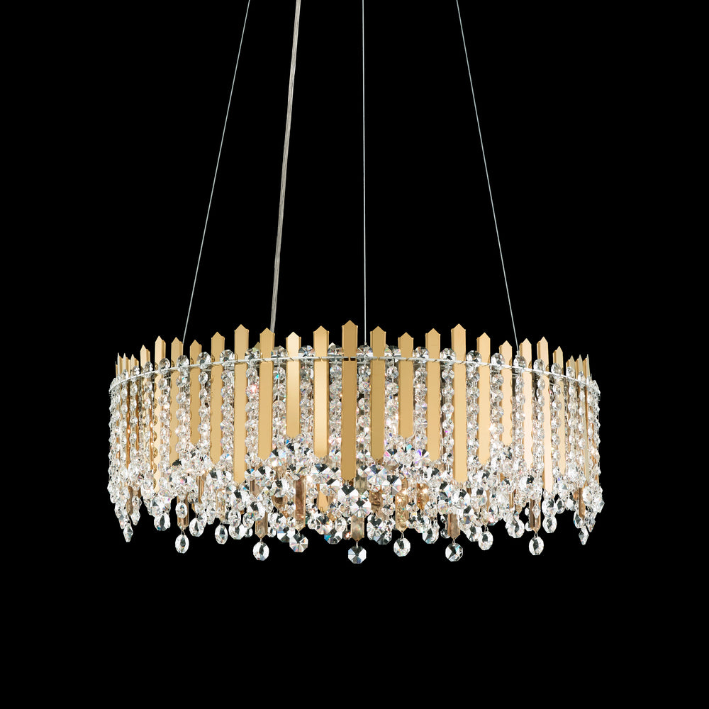 Chatter 12 Light 120V Pendant in Gold Mirror with Clear Radiance Crystal