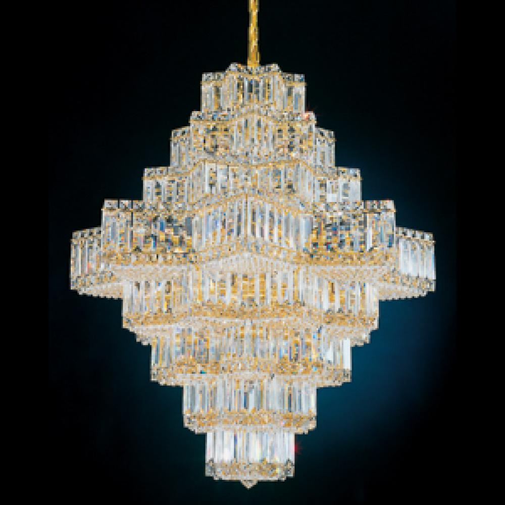 Equinoxe 45 Light 110V Chandelier in Silver with Clear Gemcut® Crystal