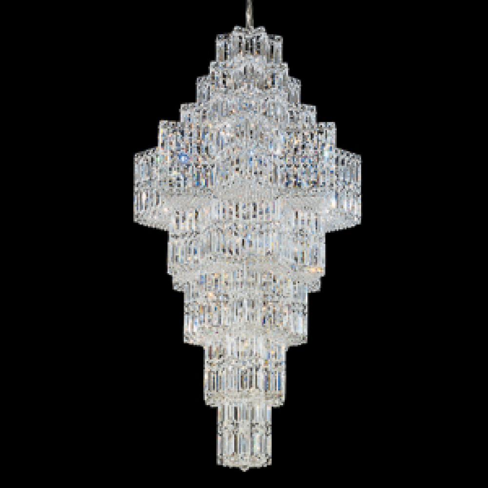 Equinoxe 63 Light 110V Chandelier in Silver with Clear Gemcut® Crystal