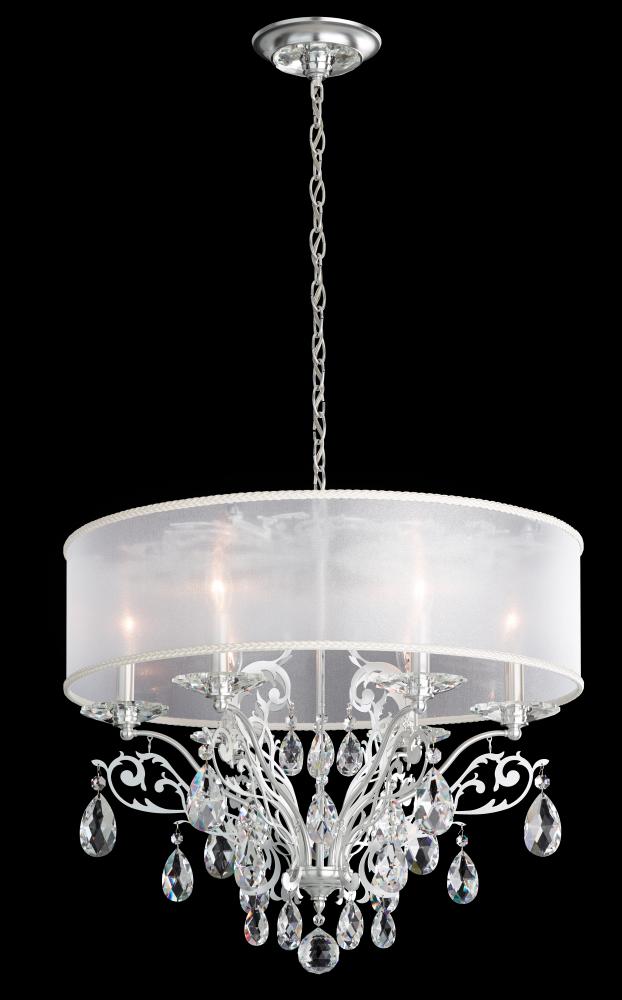 Filigrae 6 Light 120V Chandelier in Etruscan Gold with Clear Heritage Handcut Crystal and Gold Shade
