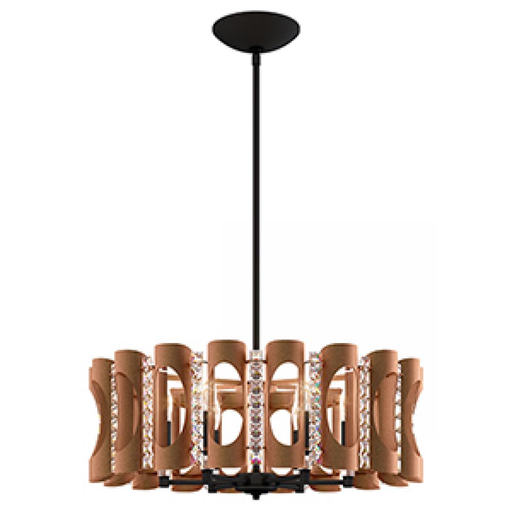 Twilight 6 Light Pendant With Antique Silver Finish And Clear Heritage Crystal