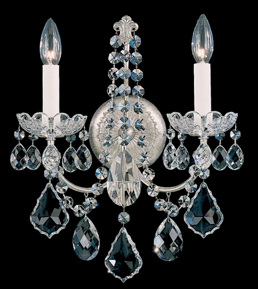 New Orleans 2 Light 120V Wall Sconce in French Gold with Clear Heritage Handcut Crystal