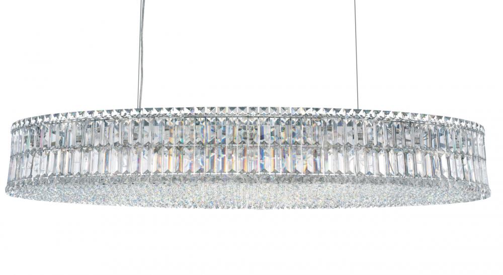 Plaza 24 Light 120V Pendant in Polished Stainless Steel with Clear Radiance Crystal