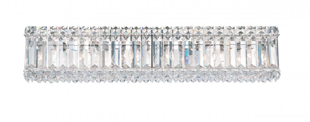 Quantum 6 Light 120V Bath Vanity & Wall Light in Polished Stainless Steel with Clear Radiance