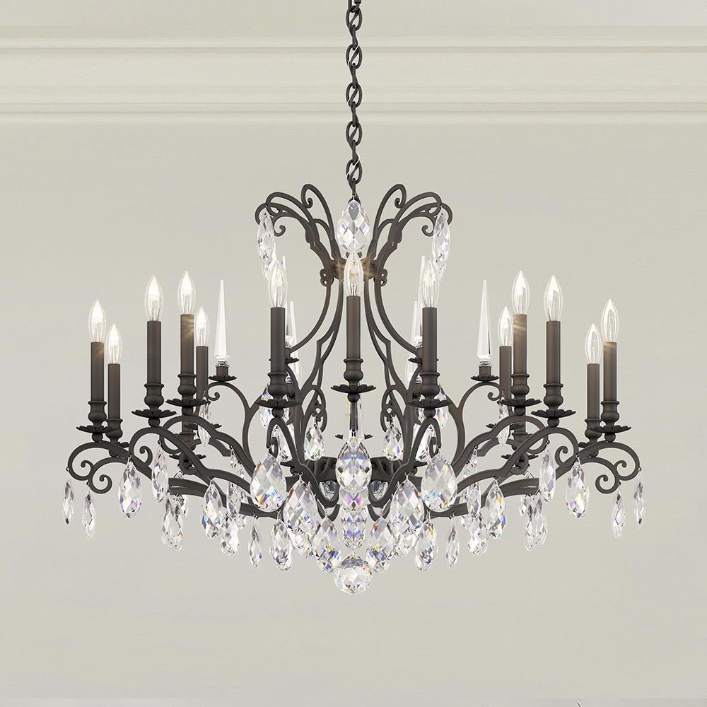 Renaissance Nouveau 18 Light 120V Chandelier in Heirloom Bronze with Clear Heritage Handcut Crystal