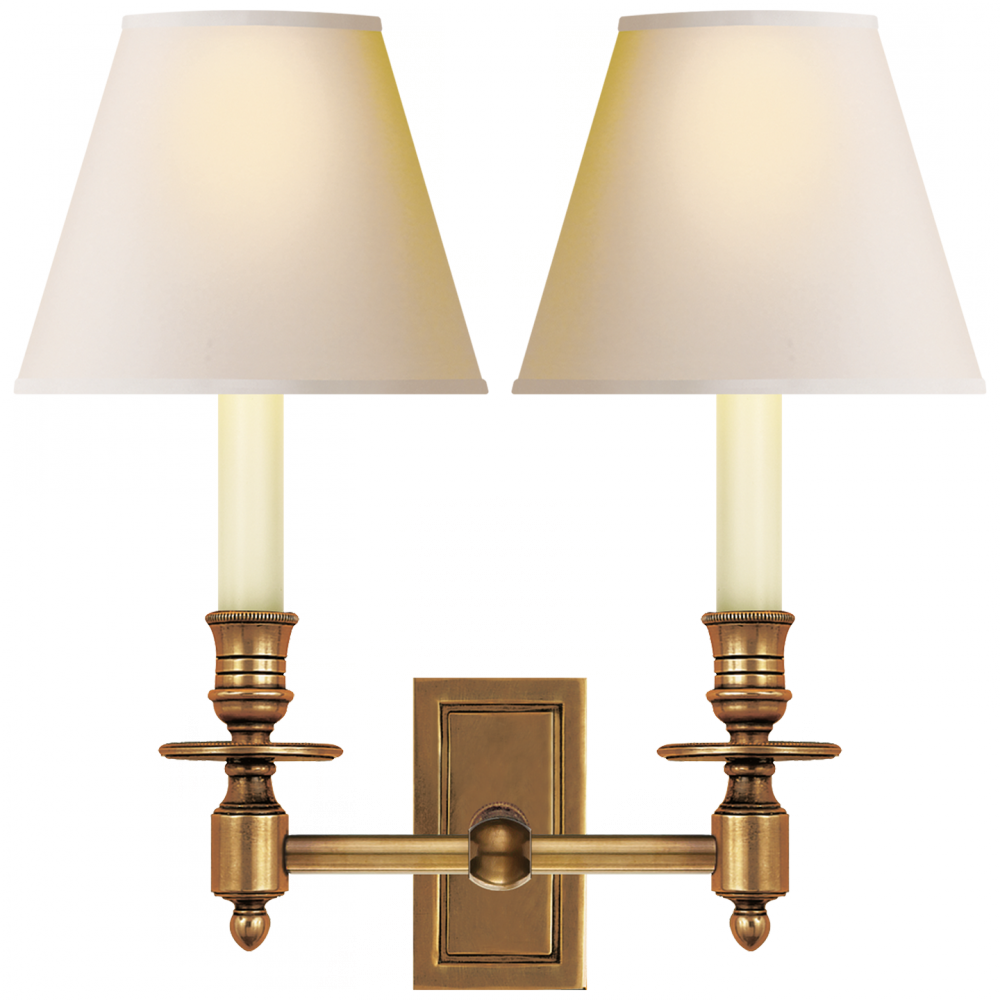 French Double Library Sconce