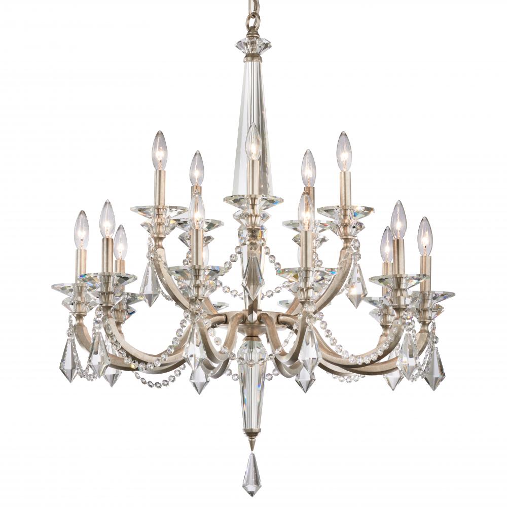 Verona 15 Light 120V Chandelier in French Gold with Clear Radiance Crystal