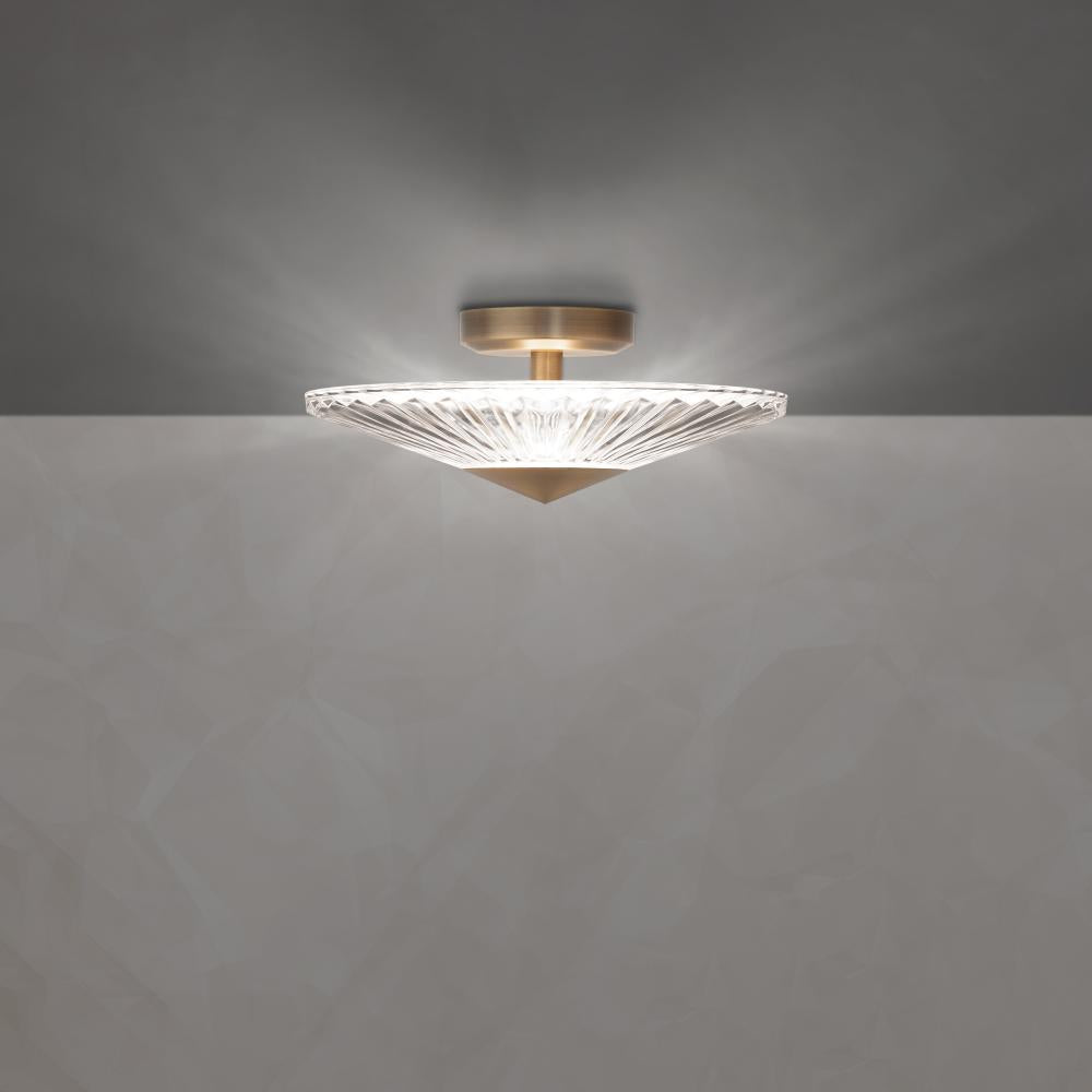Origami 16in LED 3000K/3500K/4000K 120V-277V Semi-Flush Mount in Polished Chrome