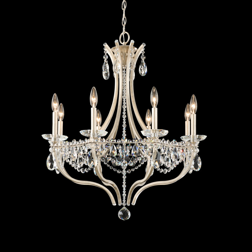 Adley 8 Light 120V Chandelier in White Gold and Clear Radiance Crystal