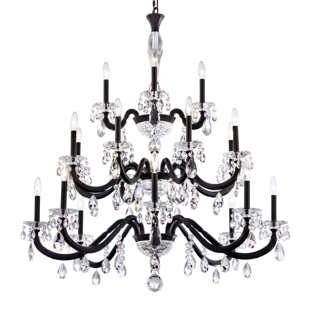 San Marco 20 Light 120V Chandelier in Heirloom Bronze with Clear Radiance Crystal
