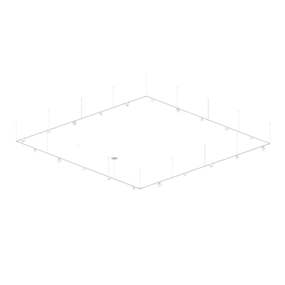 12' x 12' 1-Tier Path Square w/ Precise & Power Precise Smooth Cylinder Luminaires