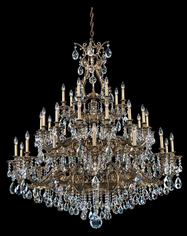 Sophia 35 Light 120V Chandelier in Etruscan Gold with Crystals from Swarovski®