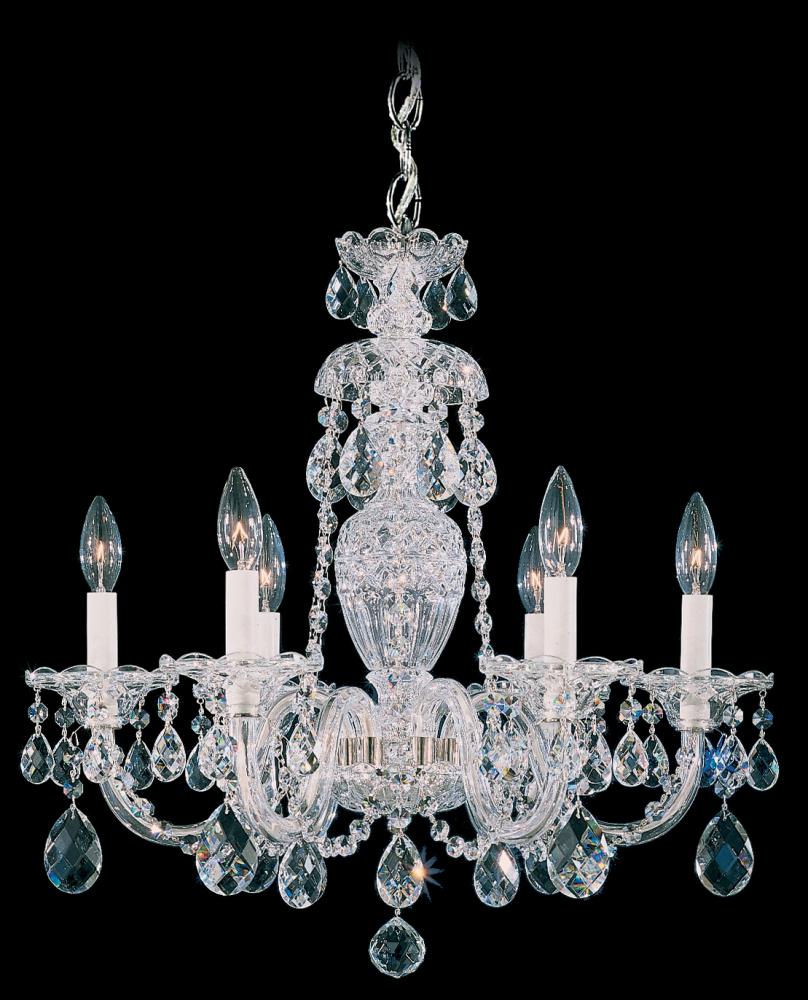 Sterling 6 Light 120V Chandelier in Polished Silver with Clear Radiance Crystal