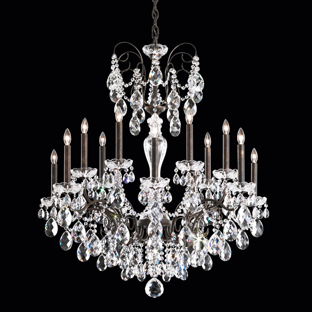 Sonatina 14 Light 120V Chandelier in French Gold with Clear Heritage Handcut Crystal