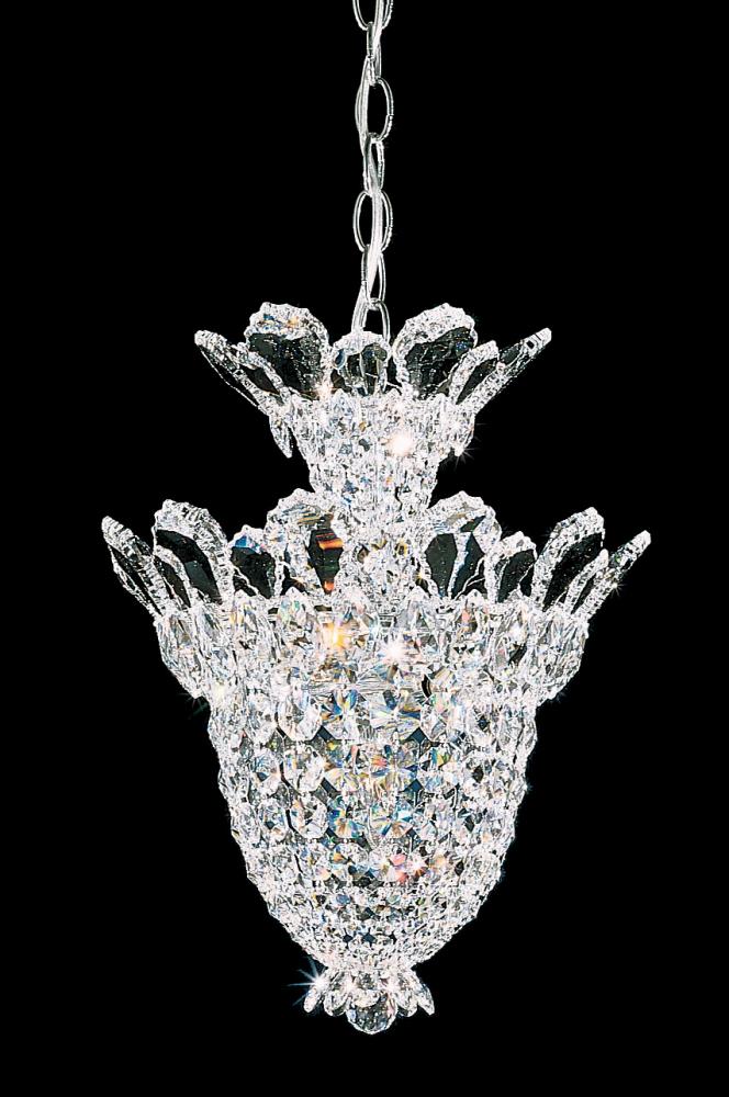 Trilliane 5 Light 120V Mini Pendant in Polished Stainless Steel with Clear Heritage Handcut Crystal