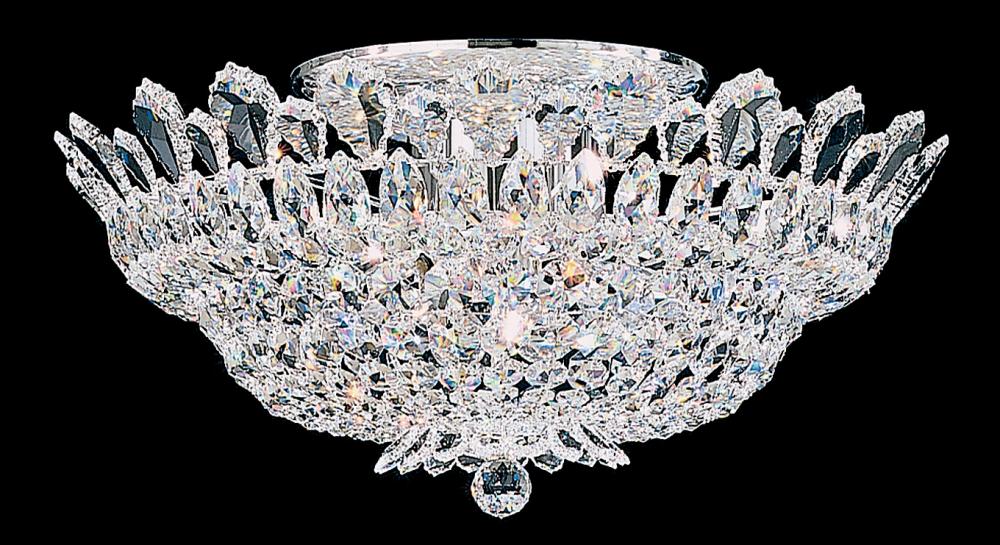 Trilliane 10 Light 120V Semi-Flush Mount in Polished Stainless Steel