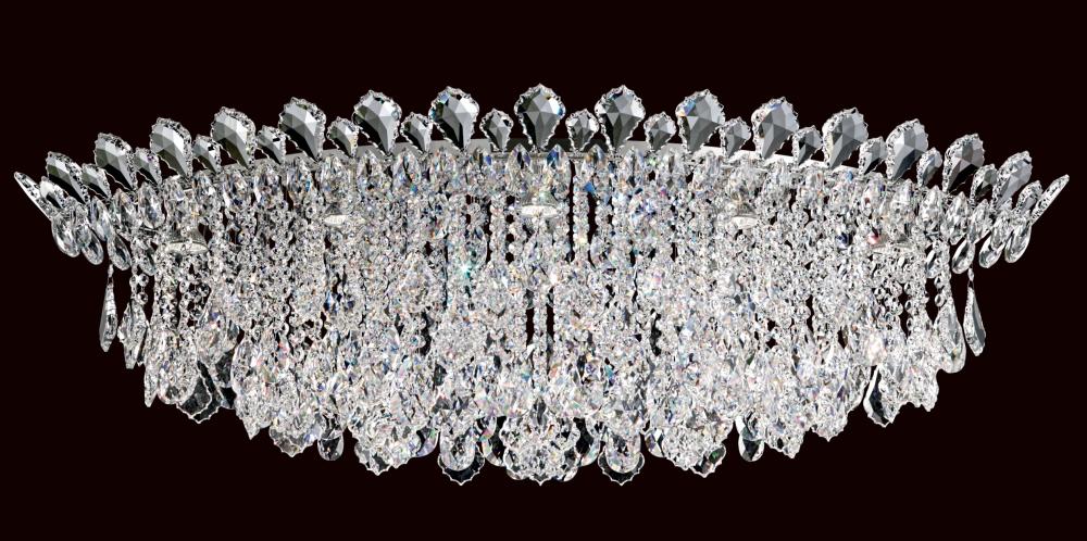 Trilliane Strands 8 Light 120V Flush Mount in Polished Stainless Steel