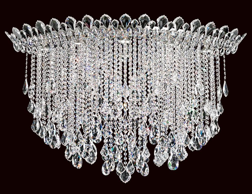 Trilliane Strands 8 Light 120V Flush Mount in Polished Stainless Steel