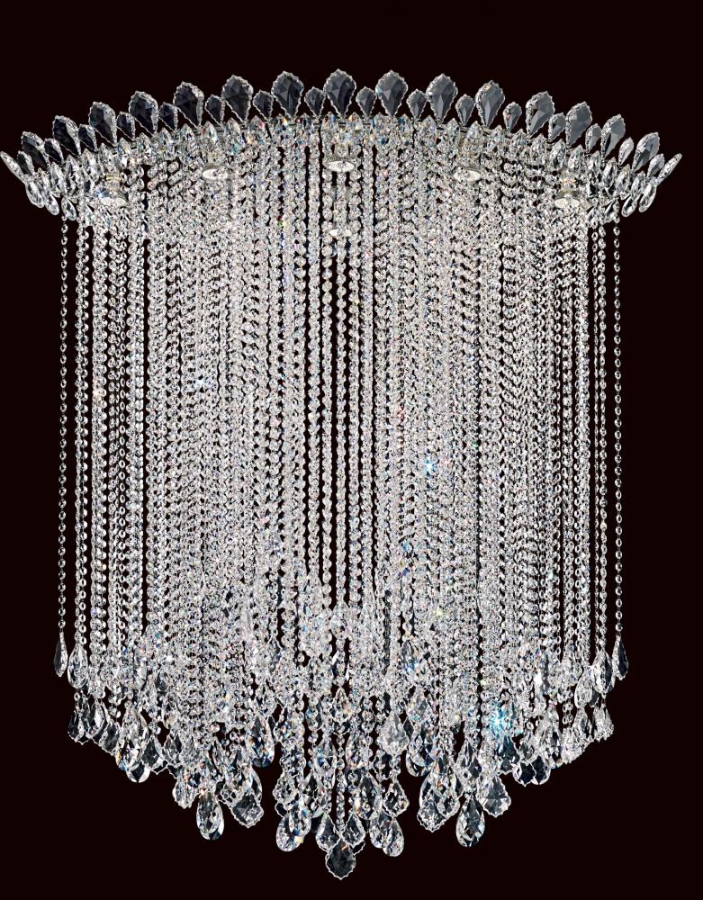 Trilliane Strands 8 Light 120V Flush Mount in Polished Stainless Steel