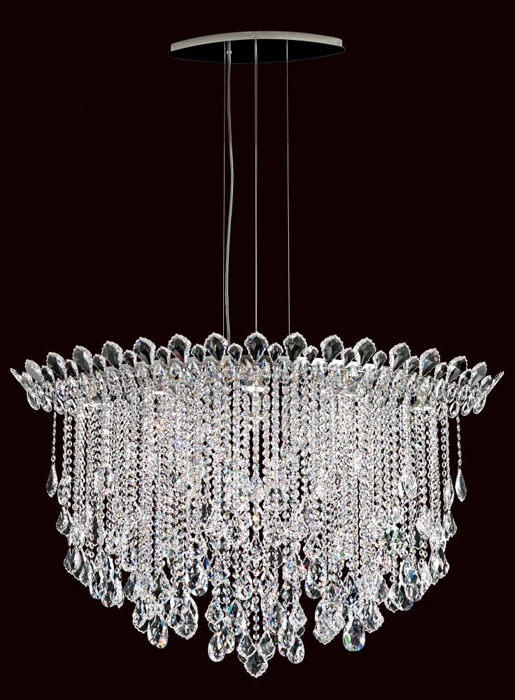 Trilliane Strands 8 Light 120V Pendant in Polished Stainless Steel