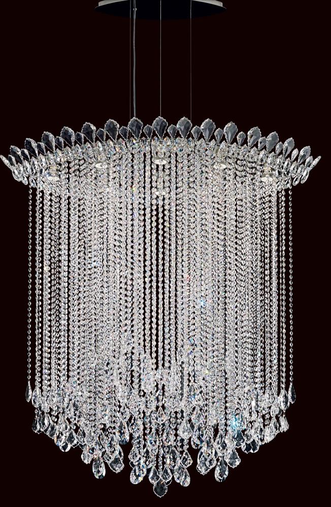 Trilliane Strands 8 Light 120V Pendant in Polished Stainless Steel