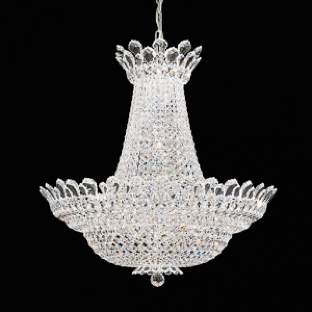 Trilliane 53 Light 110V Chandelier in Silver with Clear Crystals From Swarovski®